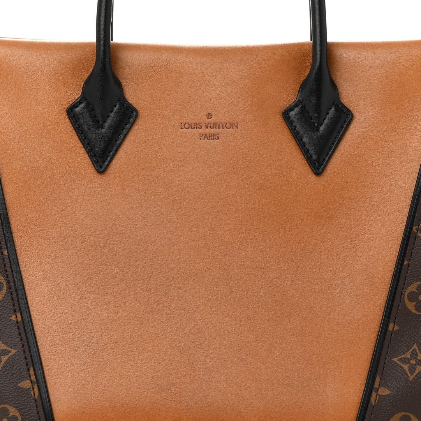 Monogram Cuir Orfevre Tote W PM Noisette