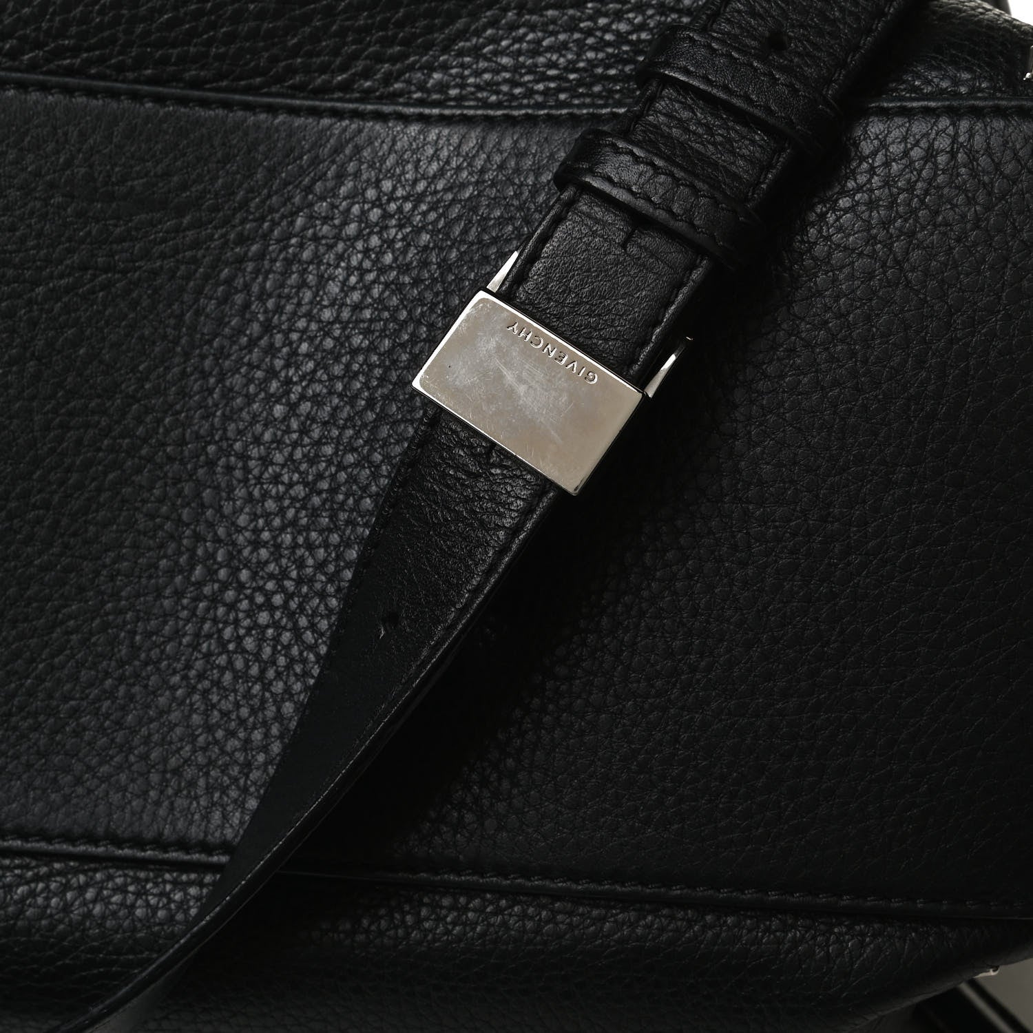 Givenchy Grained Calfskin Metal Stitch Medium Pandora Pure Flap Bag Black 13 of 15