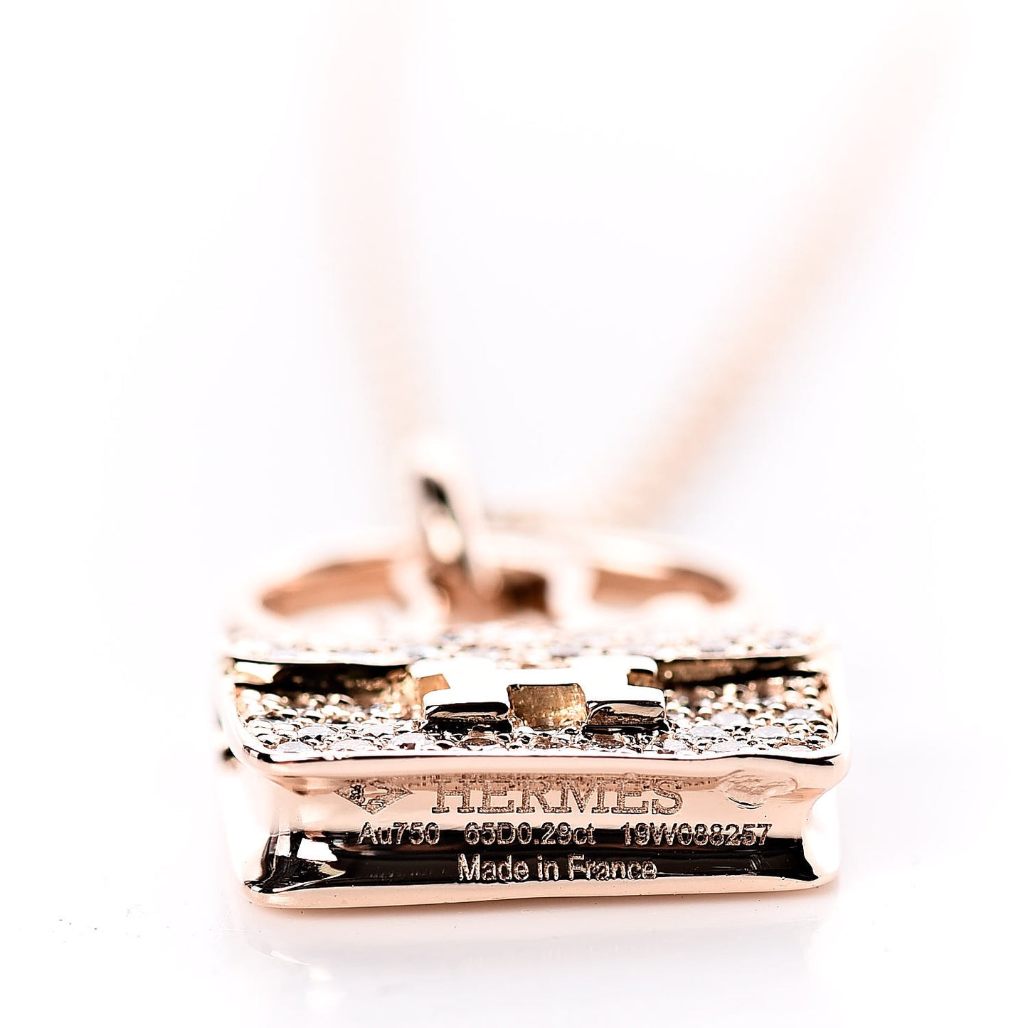 18K Rose Gold Diamond Constance Amulette Pendant Necklace