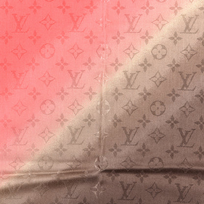Louis Vuitton Silk Wool Monogram Tie Dye Shawl Rose 3 of 4
