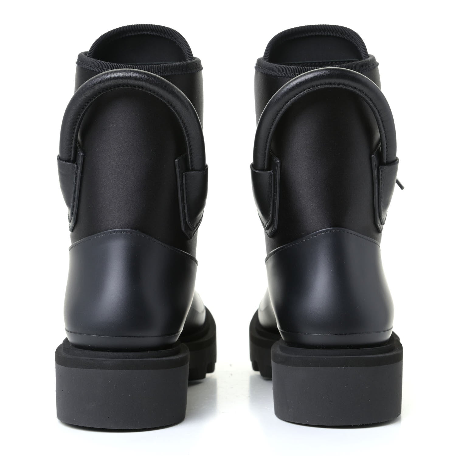 Givenchy Satin Neoprene Combat Rain Boots 39 Black 5 of 10