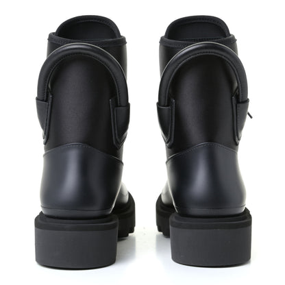 Givenchy Satin Neoprene Combat Rain Boots 39 Black 5 of 10
