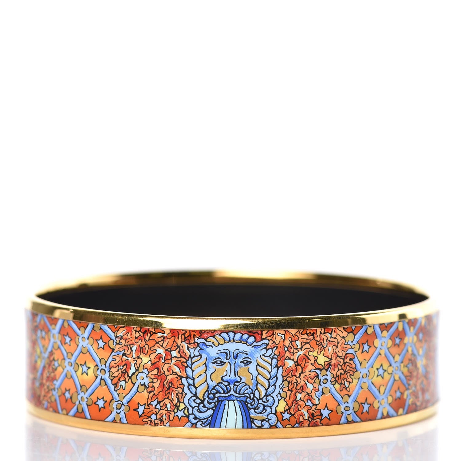 Hermes Enamel Printed Wide Bracelet 65 3 of 5
