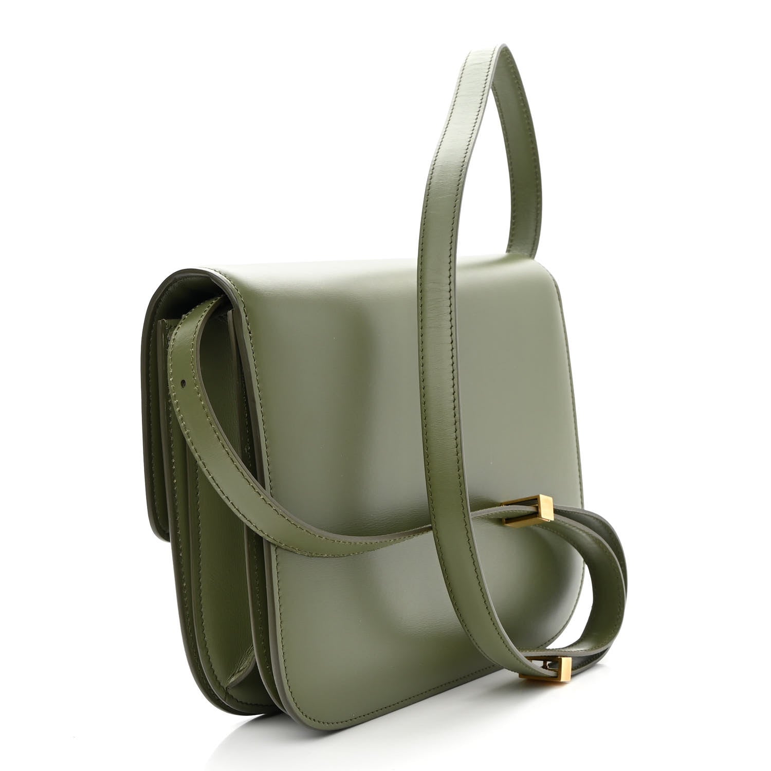 Celine Box Calfskin Classic Box Medium Flap Bag Army Green 2 of 9