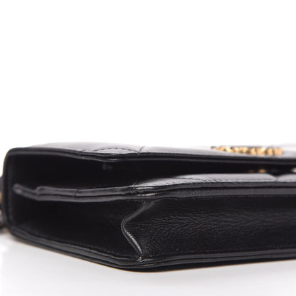 Chanel Shiny Goatskin Quilted Chanel 19 Wallet On Chain WOC Black 6 of 12