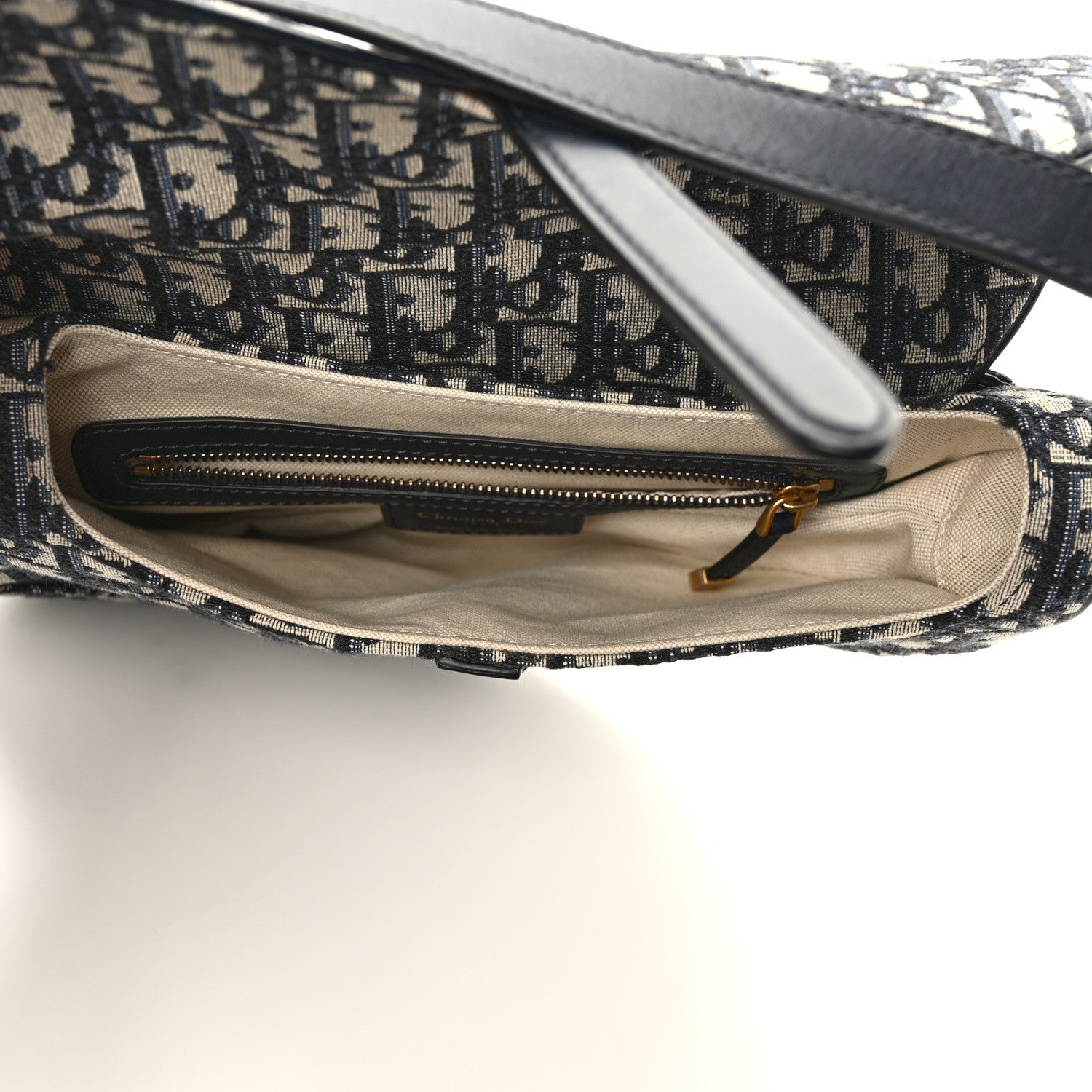 Christian Dior Oblique Saddle Bag Blue 5 of 9