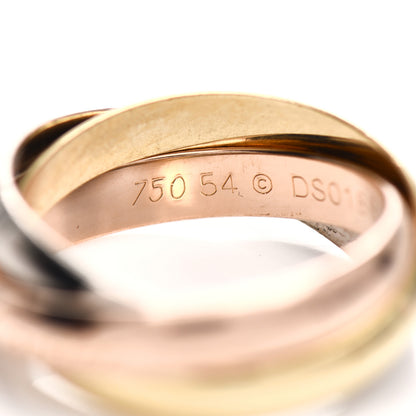Cartier 18K Pink Yellow White Gold Classic Trinity Ring 54 7 4 of 5
