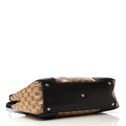 Gucci Crystal Monogram Medium Princy Tote Dark Brown 5 of 9