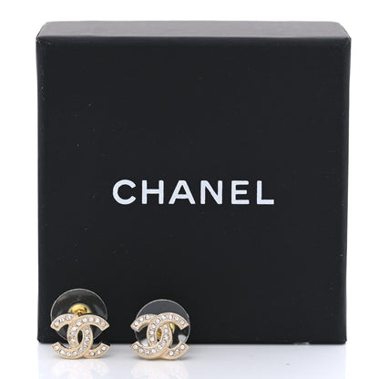 Chanel Crystal CC Earrings Gold 5 of 5