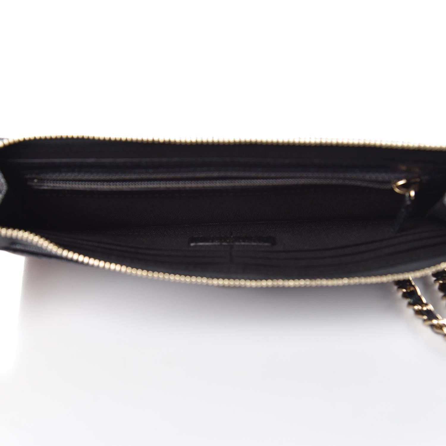Chanel Iridescent Caviar Quilted Classic Pouch With Handle Black 5 of 9