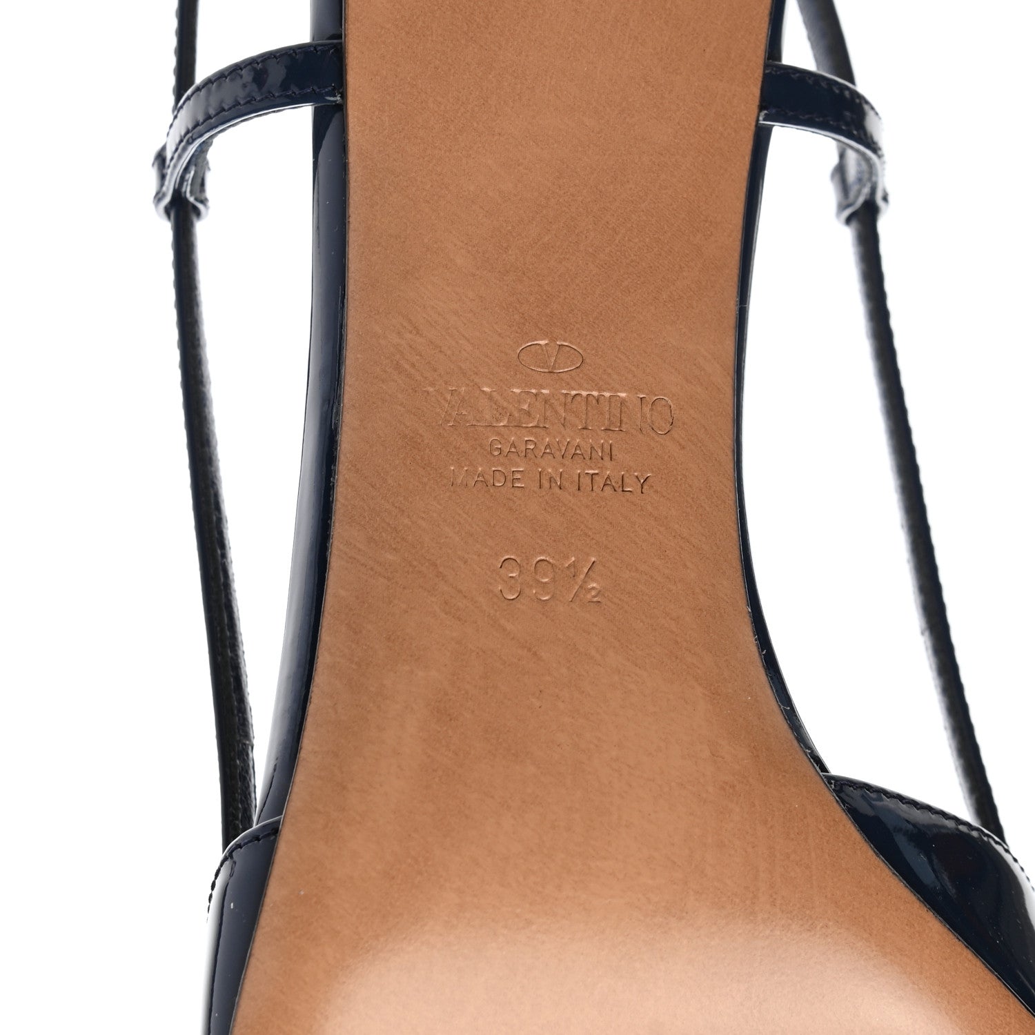 Valentino Garavani Patent Vlogo Slingback 80mm Pumps 39.5 Marine 6 of 8