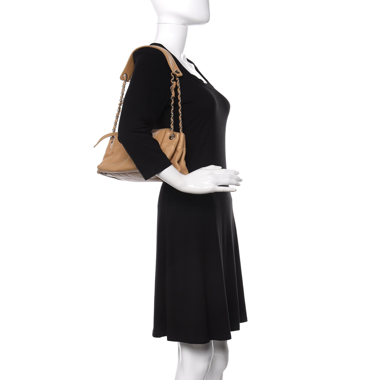 Chanel Lambskin Rock and Chic Shoulder Bag Beige 2 of 12