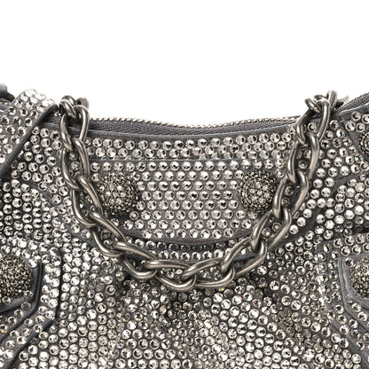 Balenciaga Strass Suede Metallic Nappa Le Cagole Mini Purse With Chain Grey 8 of 12