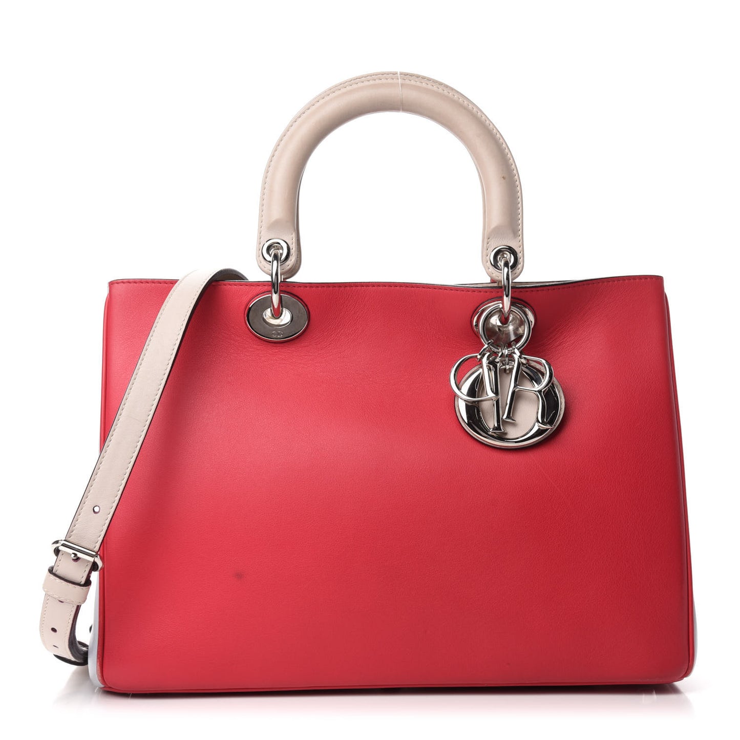 Smooth Calfskin Medium Diorissimo Tote Red