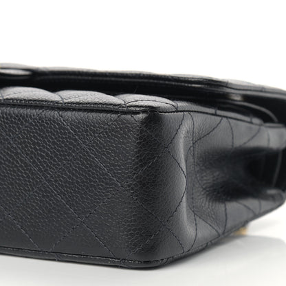 Chanel Caviar Quilted Medium Double Flap Black 10 of 13