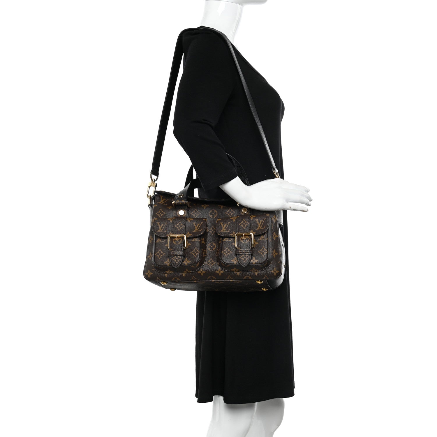 Louis Vuitton Monogram Manhattan NM Black 2 of 10