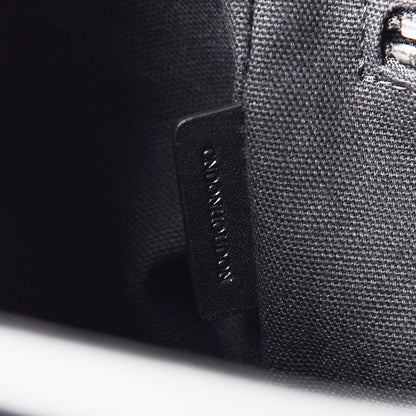Burberry Canvas Mega Check Grained Calfskin Medium Harcourt Satchel Black 11 of 11