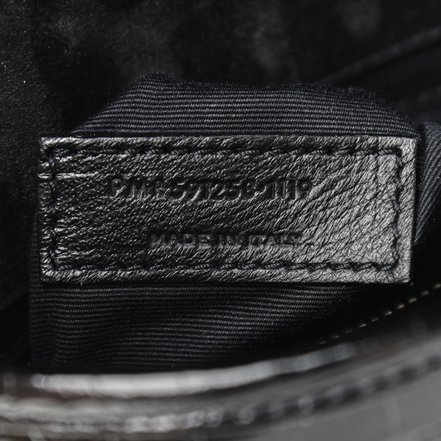 Saint Laurent Crocodile Embossed Lambskin Matelasse Monogram Niki Chain Wallet Black 6 of 8