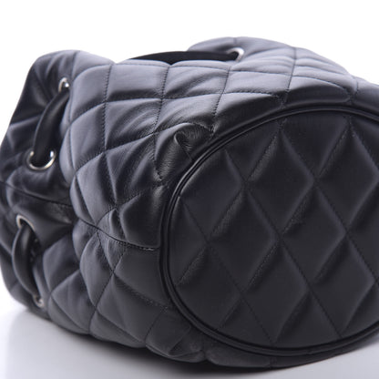 Balenciaga Nappa Calfskin Quilted Touch B Bucket Bag Black 8 of 9