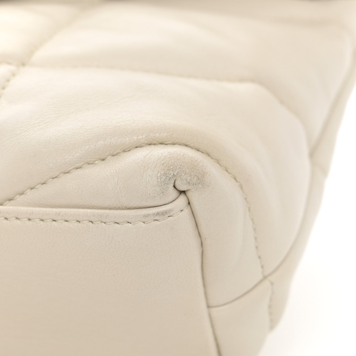 Saint Laurent Lambskin Quilted Mini Loulou Puffer Monogram Chain Satchel Crema Soft 14 of 16