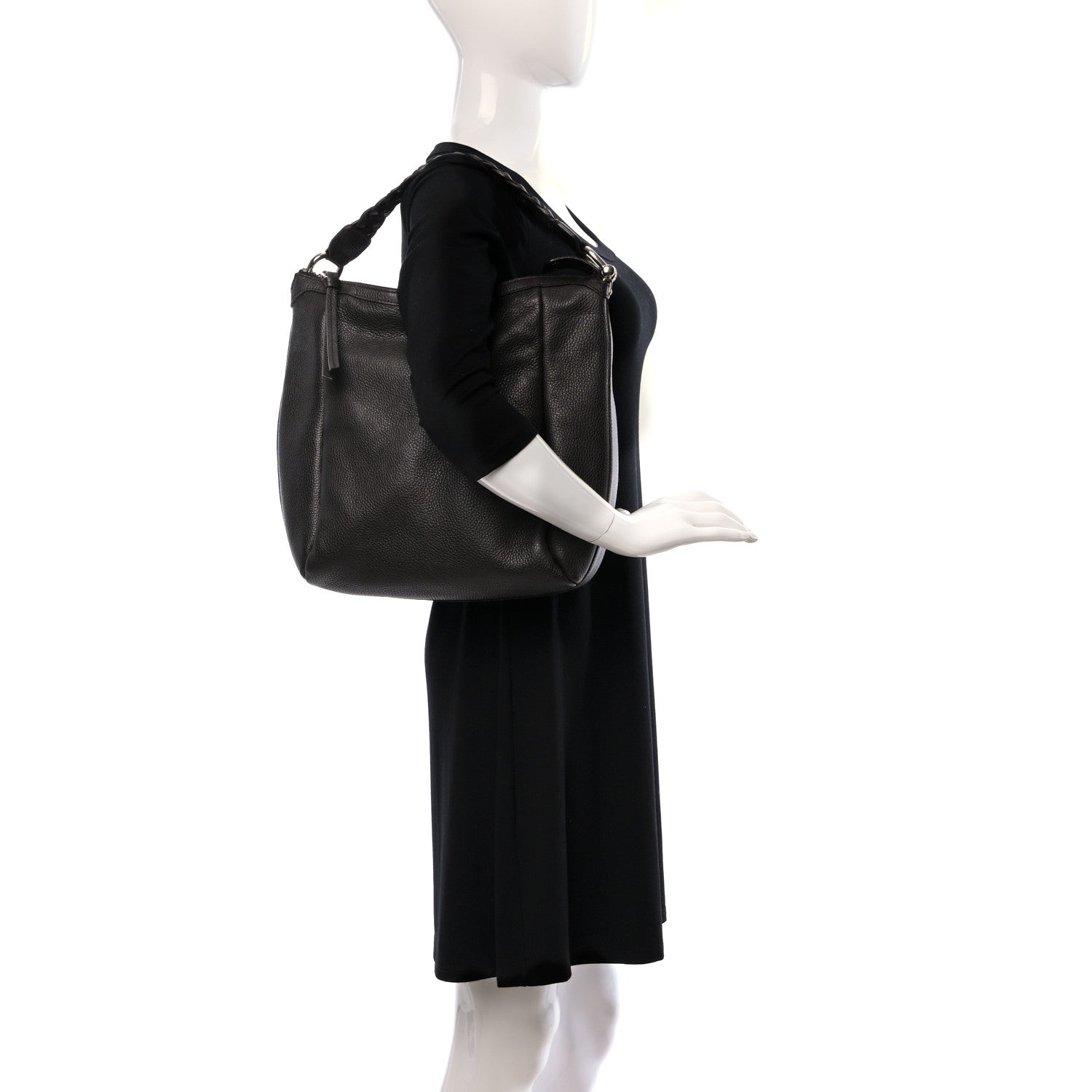 Gucci Grained Calfskin Bamboo Bar Hobo Dark Brown 2 of 9