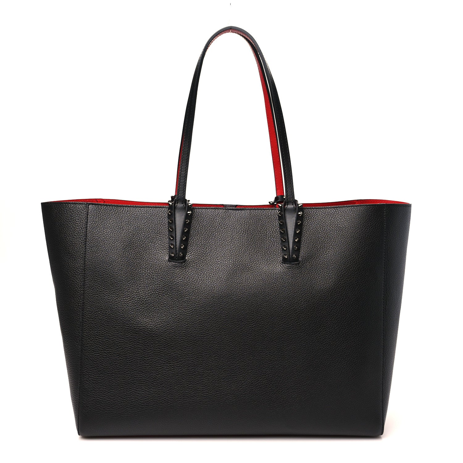 Christian Louboutin Calfskin Spikes East West Cabata Tote Black 1 of 12