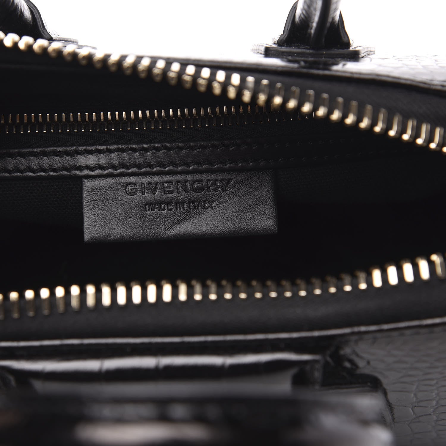 Givenchy Calfskin Crocodile Embossed Mini Antigona Black 6 of 10