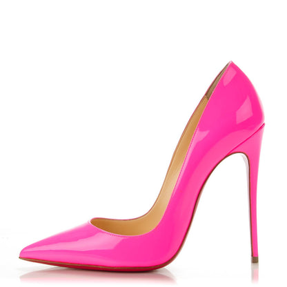 Christian Louboutin Patent So Kate 120 Pumps 38.5 Shocking Pink 1 of 7