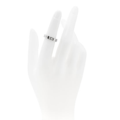 Cartier 18K White Gold Diamond 4mm LOVE Wedding Band Ring 49 4.75 2 of 4
