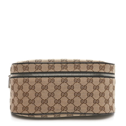 Gucci Monogram Dollar Calfskin Waist Pouch Beige Ebony Testa di Moro Marrone Scuro 1 of 10