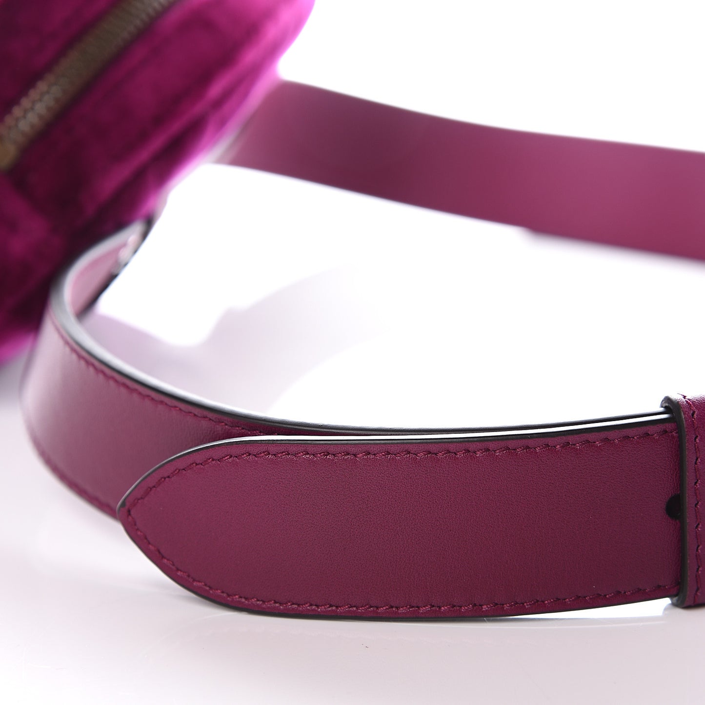 Velvet Matelasse GG Marmont Belt Bag 85 34 Fuchsia Violet Cyclamen