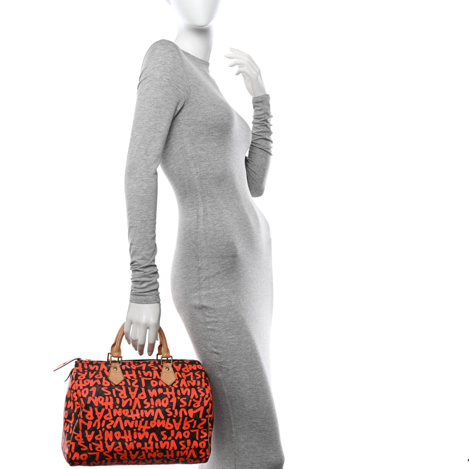 Louis Vuitton Monogram Graffiti Speedy 30 Orange 2 of 10