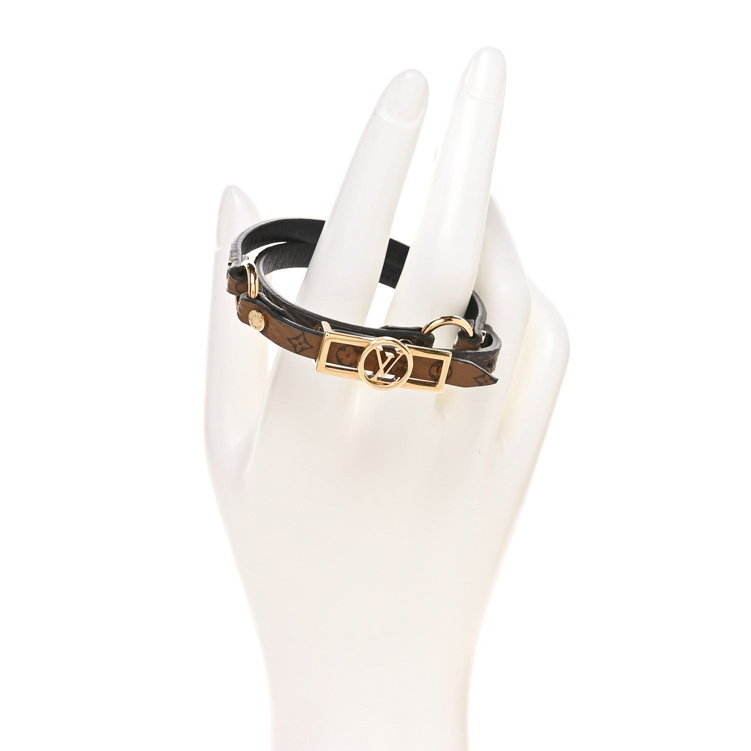 Louis Vuitton Reverse Monogram Dauphine Double Tour Bracelet 17 2 of 6
