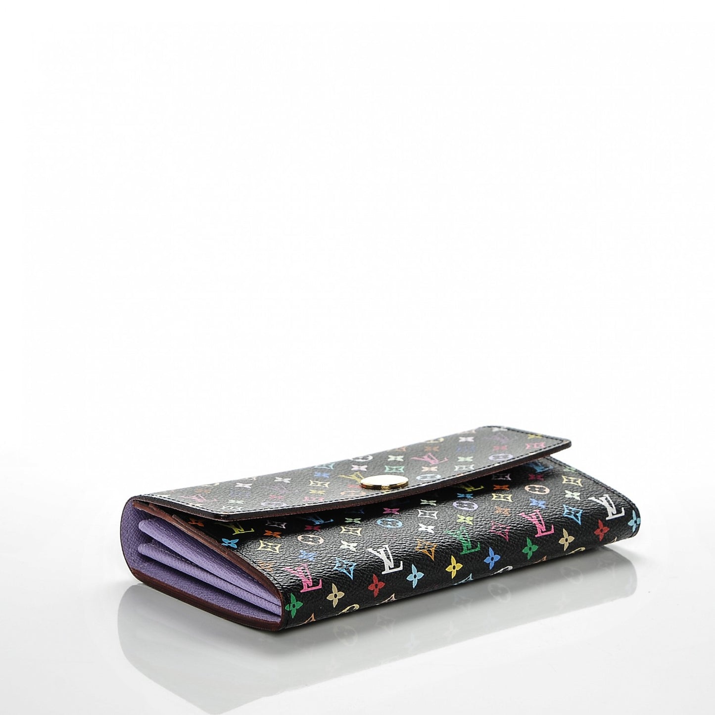 Monogram Multicolor Sarah Wallet Black Violet