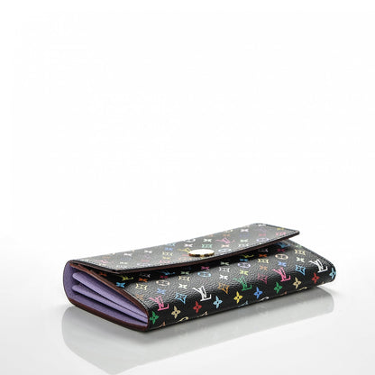 Louis Vuitton Monogram Multicolor Sarah Wallet Black Violet 4 of 7