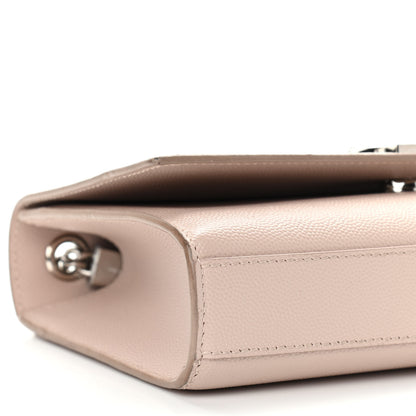 Saint Laurent Grain De Poudre Small Monogram Kate Satchel Marble Pink 8 of 11