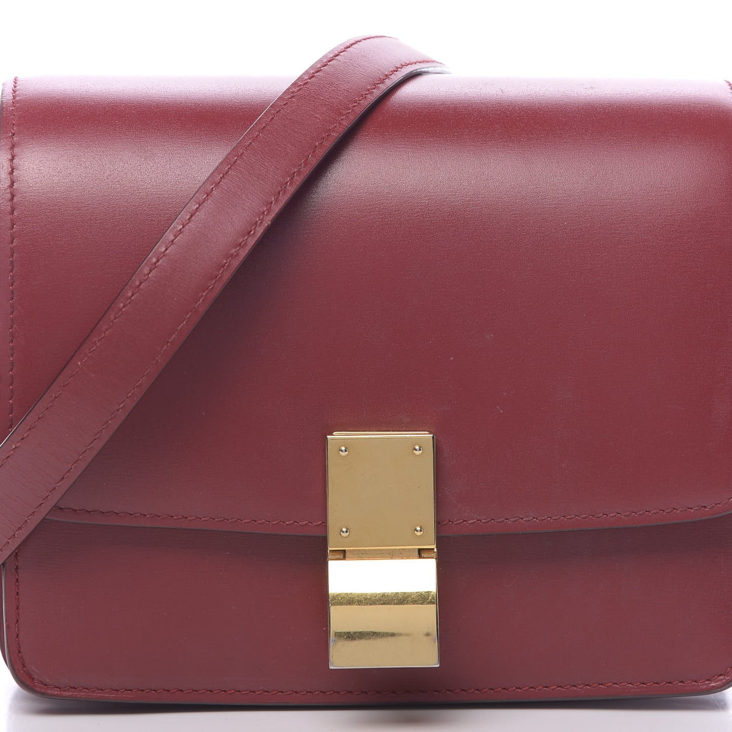 Box Calfskin Small Classic Box Flap Bag Red