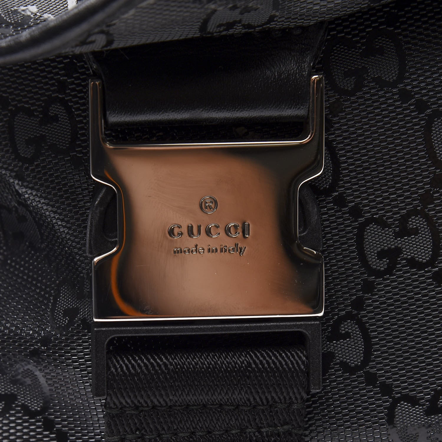 Gucci Imprime Monogram Medium Web 500 by Gucci Double Buckle Flap Messenger Bag Black 12 of 14