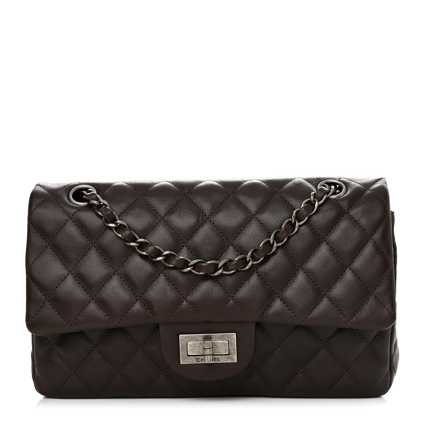 Goatskin Quilted 2.55 Reissue 225 Flap Dark Brown