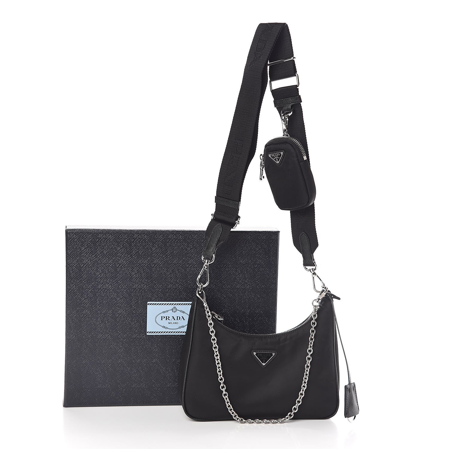 Prada Nylon Re-Edition 2005 Shoulder Bag Black 9 of 9