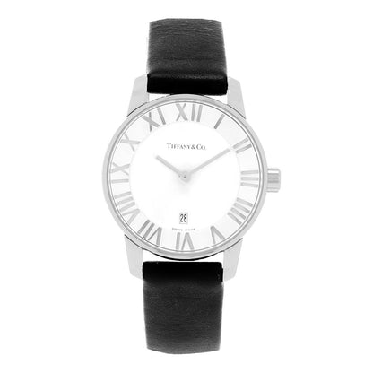 Tiffany Stainless Steel Calfskin 29mm Atlas 2-Hand Quartz Watch 1 of 4