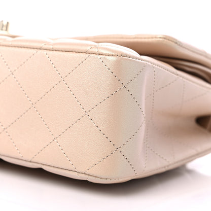 Chanel Iridescent Calfskin Quilted Medium Double Flap Beige 9 of 10