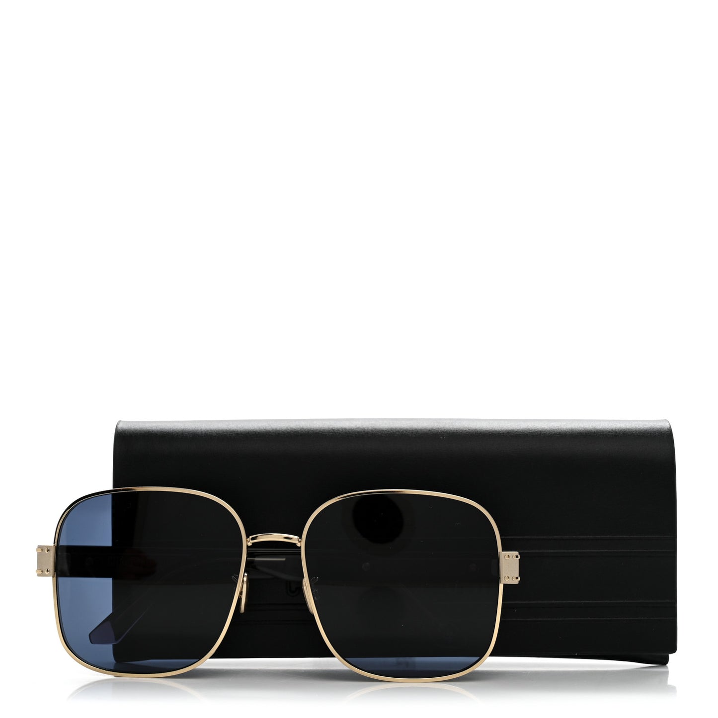 Diorsignature S5U Square Sunglasses Gold Blue