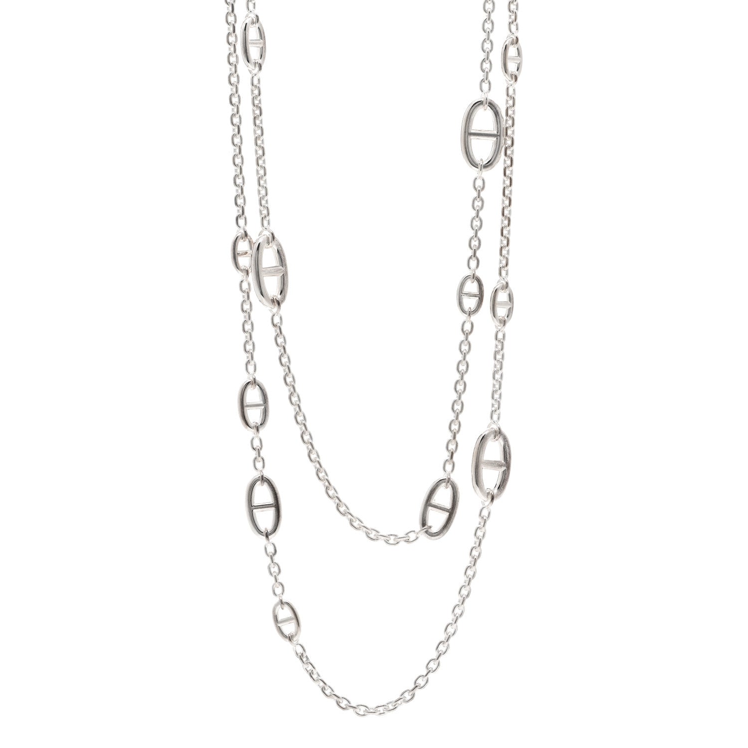 Hermes Sterling Silver Farandole Necklace 160 1 of 5