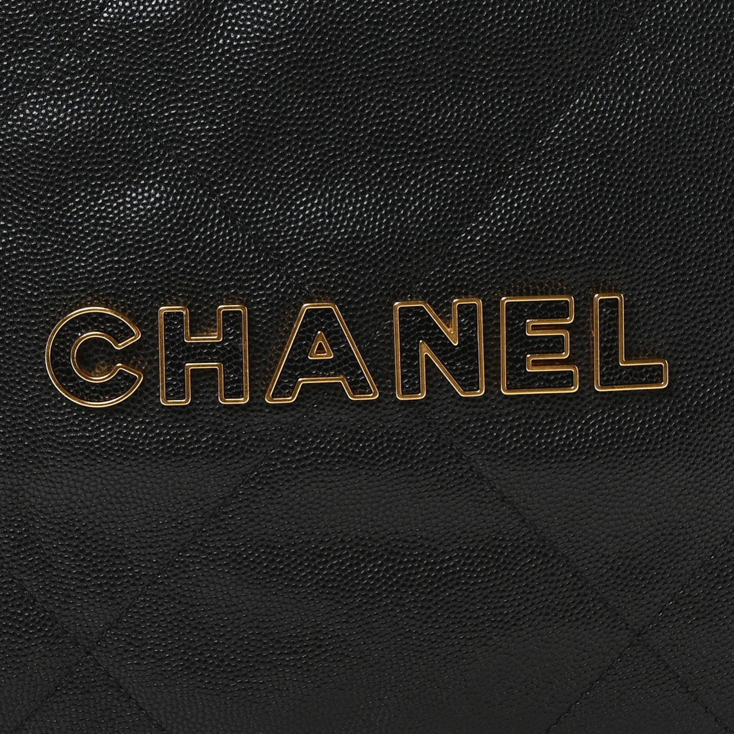 Shiny Caviar Quilted Small Chanel 22 Black