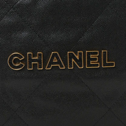 Chanel Shiny Caviar Quilted Small Chanel 22 Black 9 of 11