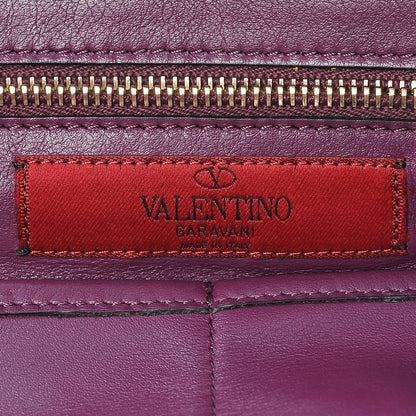 Valentino Garavani Vitello Medium Rockstud Tote Grape 7 of 9