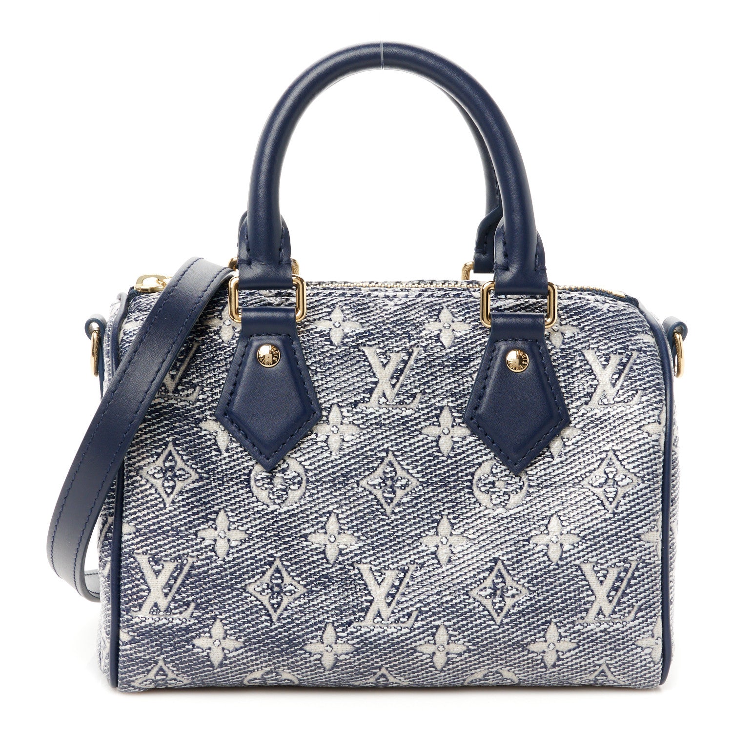 Louis Vuitton Monoglam Speedy Bandouliere 20 Blue 1 of 9