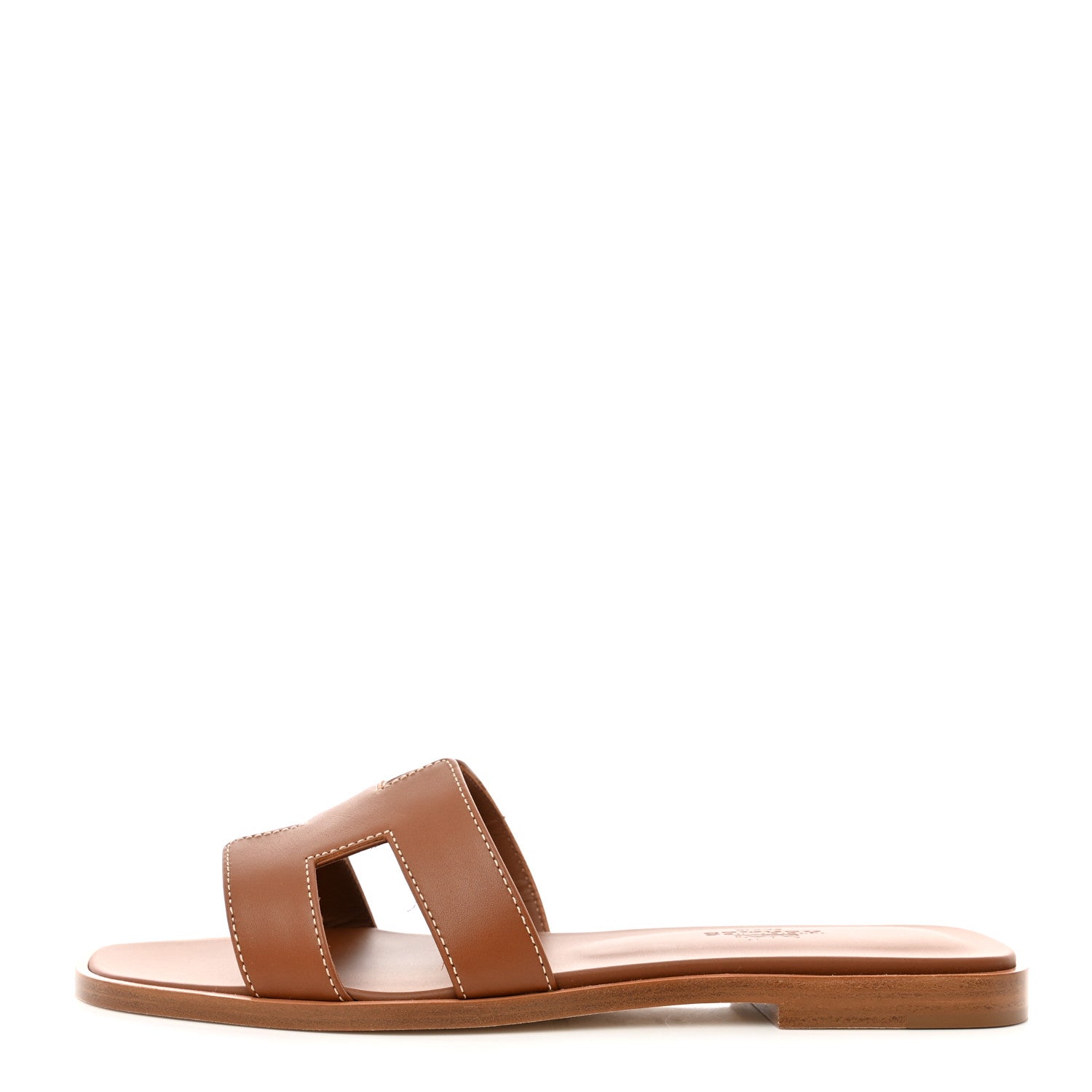 Hermes Box Calfskin Oran Sandals 36 Gold 1 of 10
