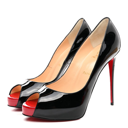 Christian Louboutin Patent New Very Prive 120 Pumps 38 Black 3 of 9